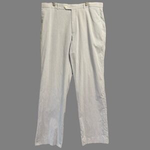 Alan Flusser Seersucker Pants‎ Men 38x32 Blue White Striped Preppy Old Money